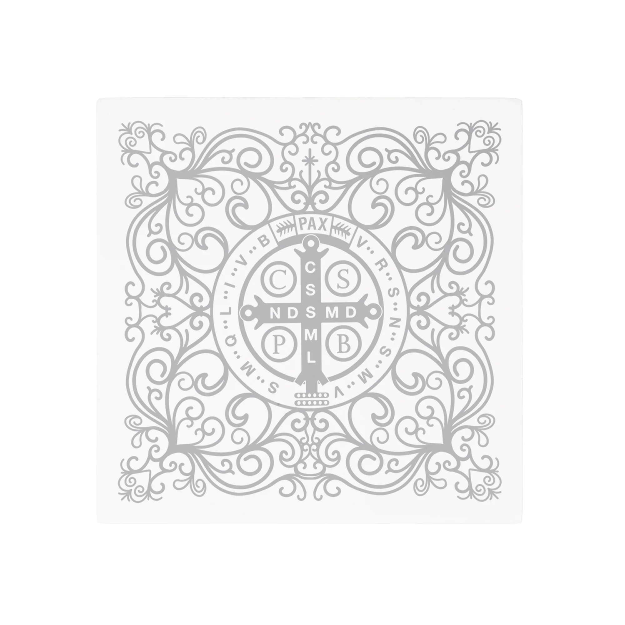 St. Benedict Filigree Wood Block - Image 3
