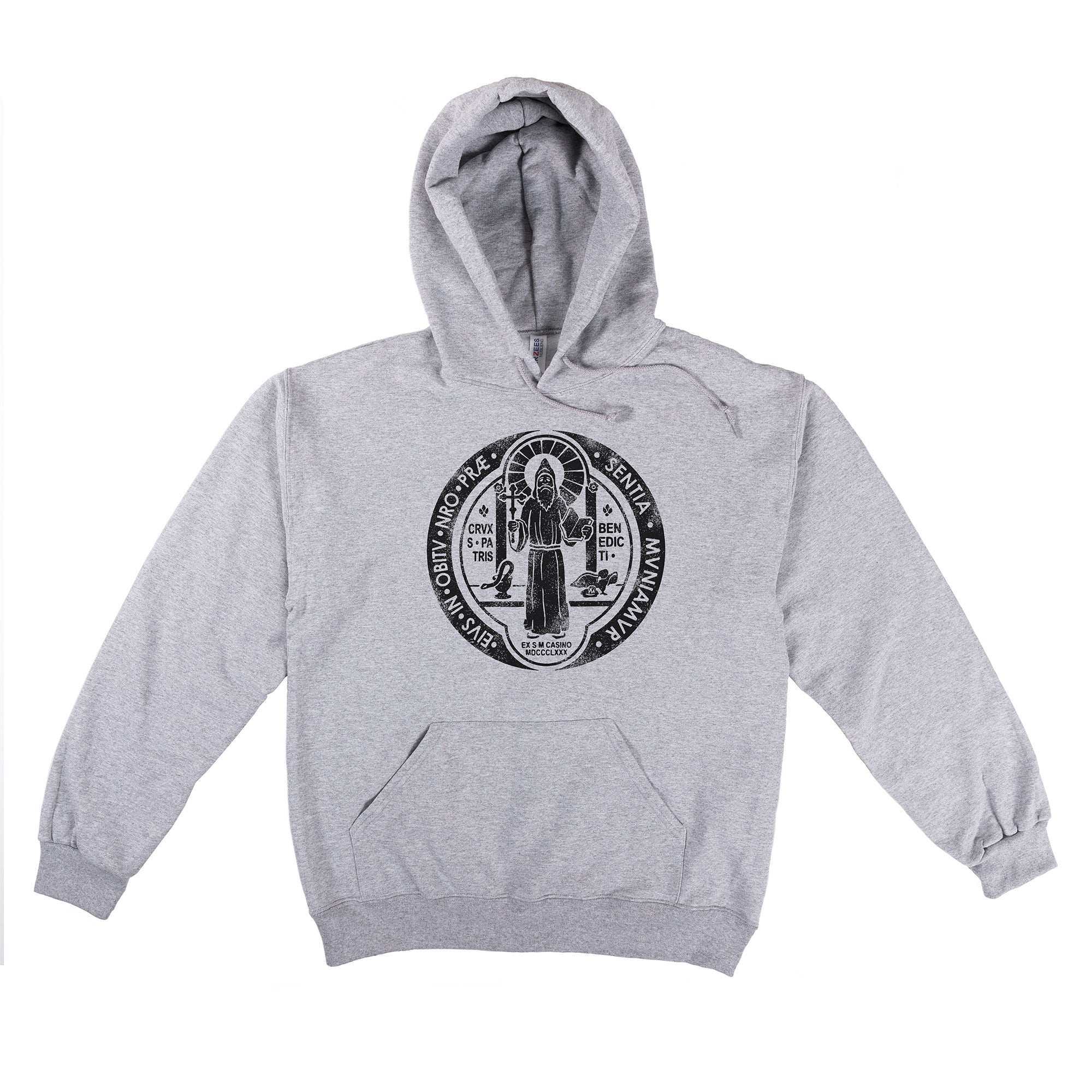 St. Benedict Grey Hooded Sweatshirt