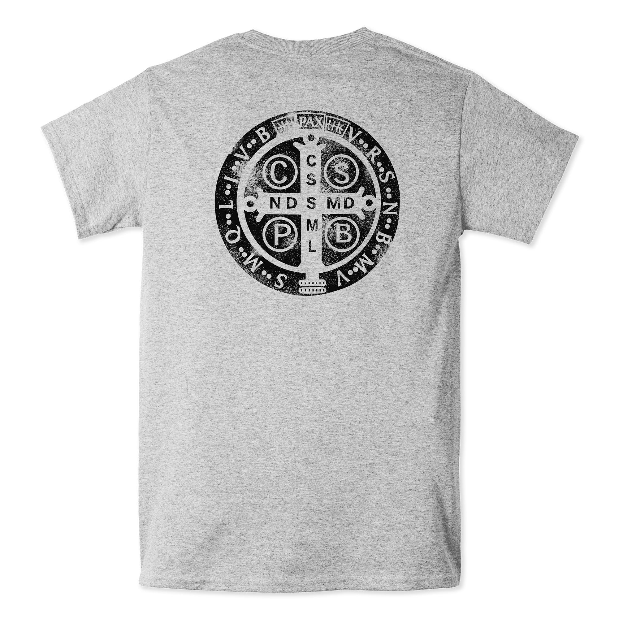 St. Benedict Grey T-Shirt - Image 2