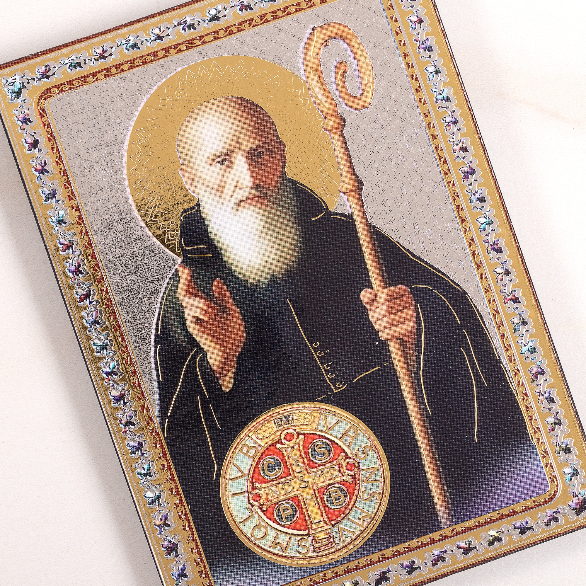St. Benedict Icon Plaque - 5.5" - Image 3