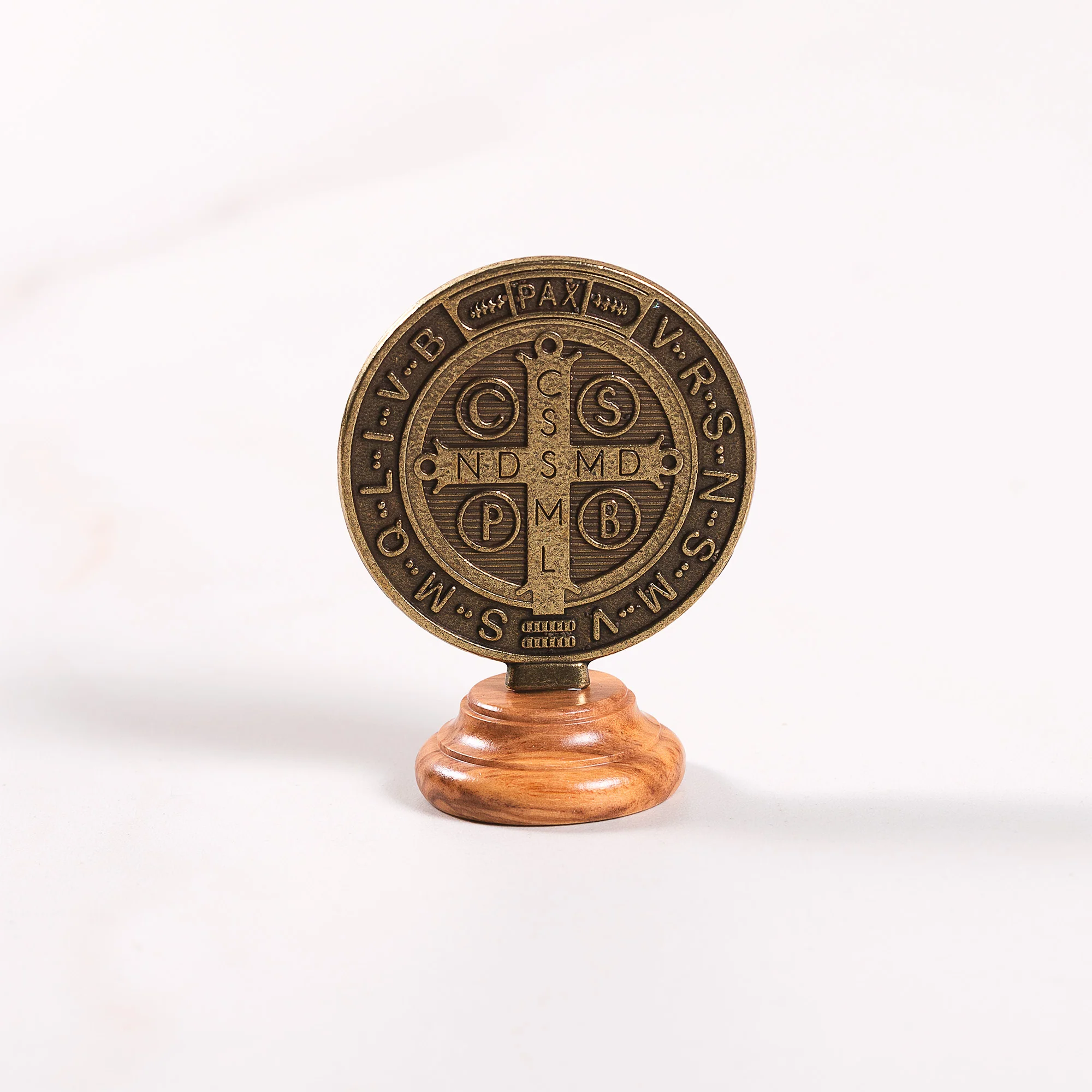 St. Benedict Jubilee Medal Bronze Standing Medallion - Image 2