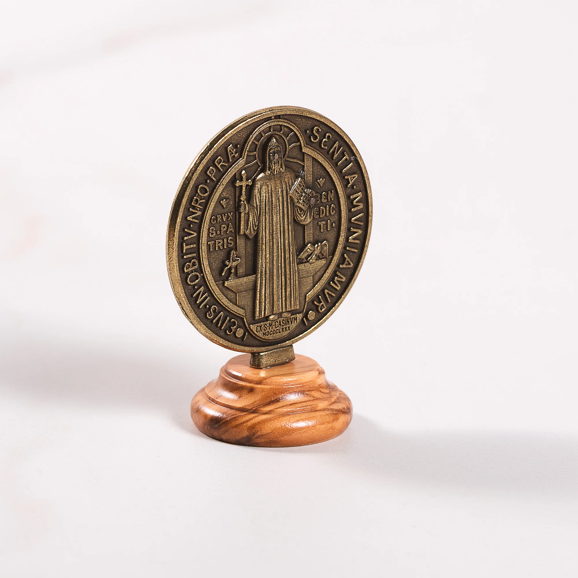 St. Benedict Jubilee Medal Bronze Standing Medallion - Image 3