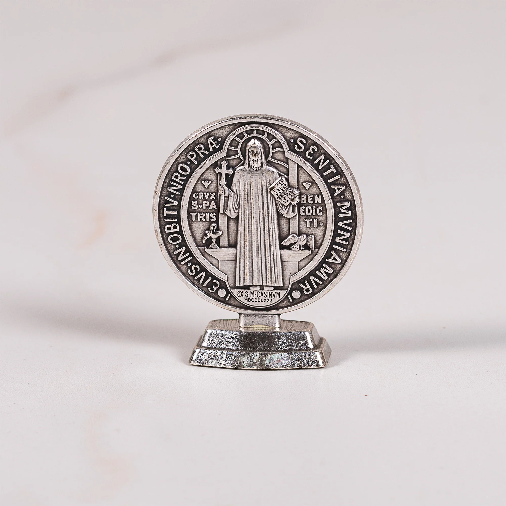 St. Benedict Jubilee Medal Silver Standing Medallion