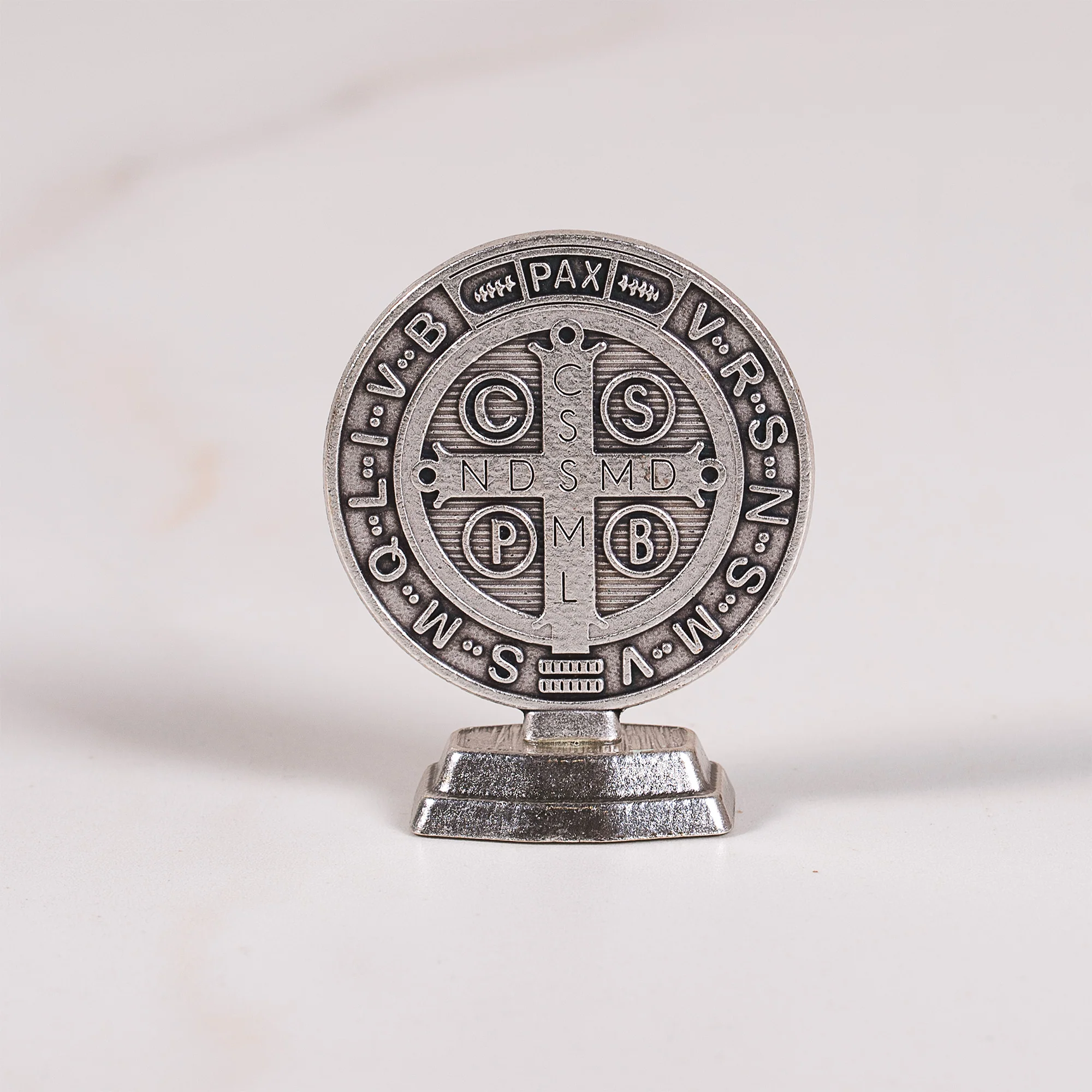 St. Benedict Jubilee Medal Silver Standing Medallion - Image 2
