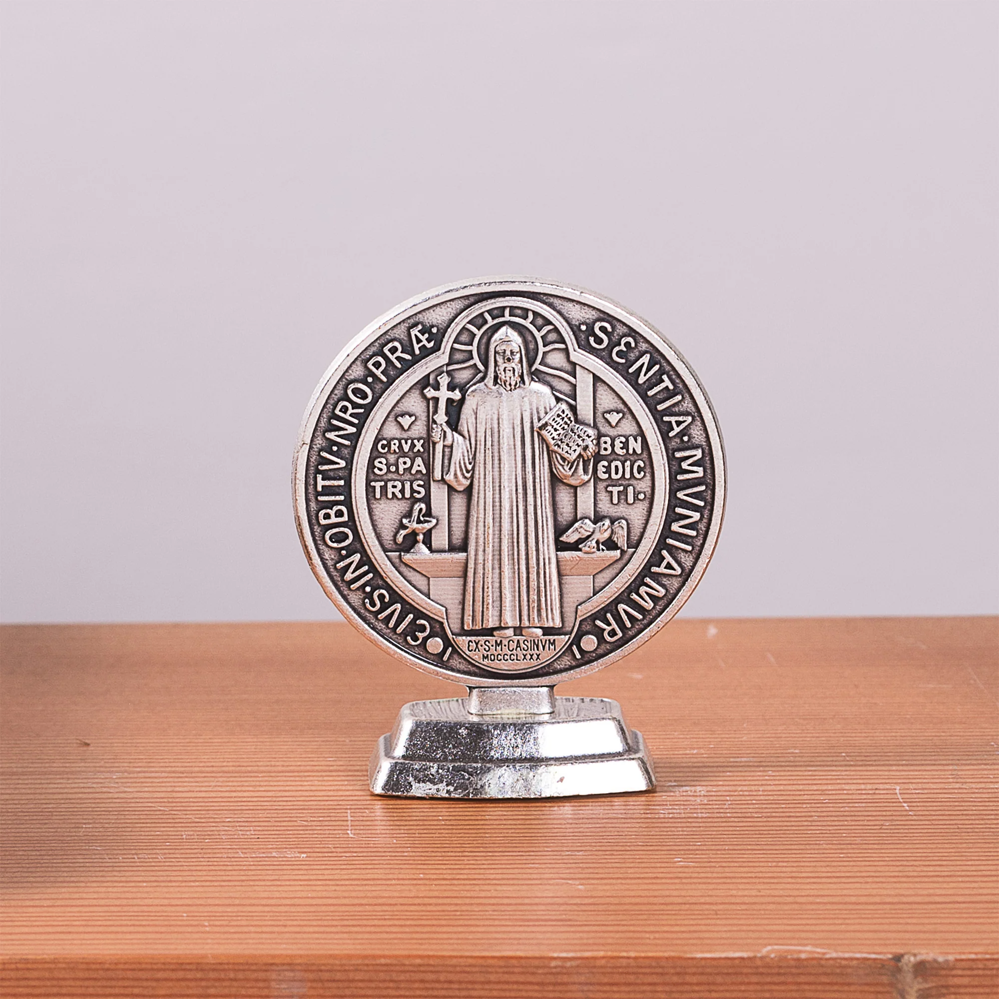 St. Benedict Jubilee Medal Silver Standing Medallion - Image 4
