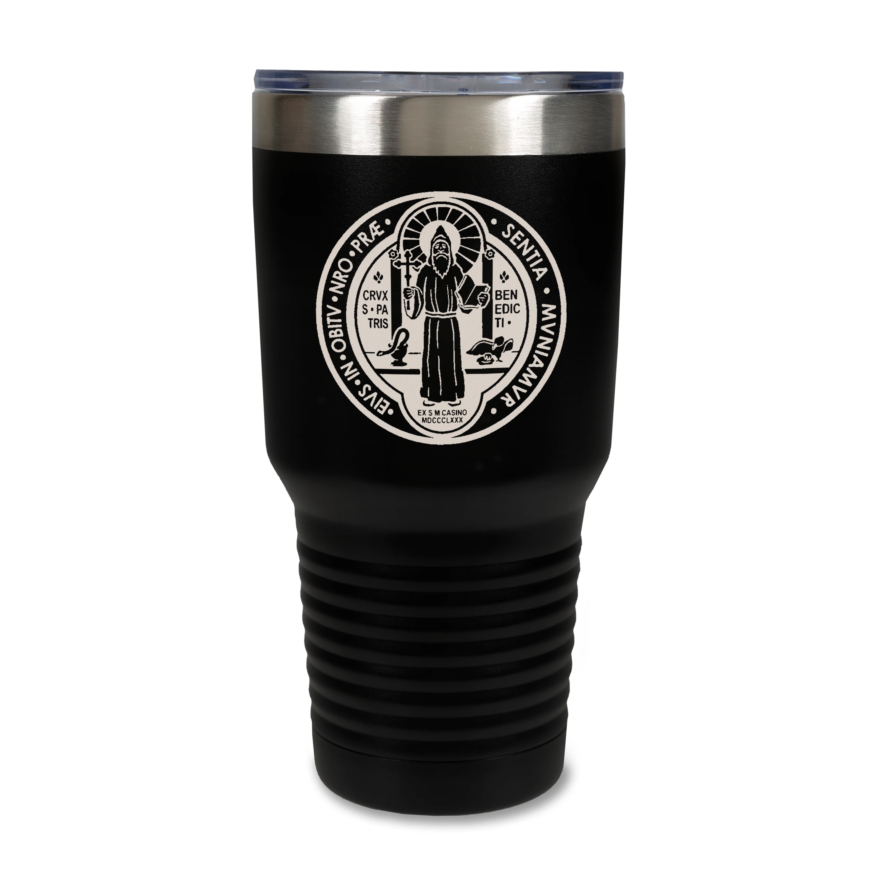 St. Benedict Large Black Insulated 30oz Tumbler