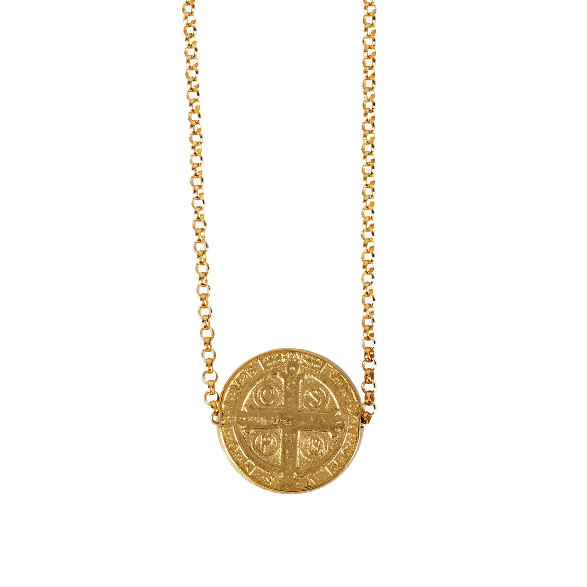 St. Benedict Medal Sliding Bead Necklace - Image 2