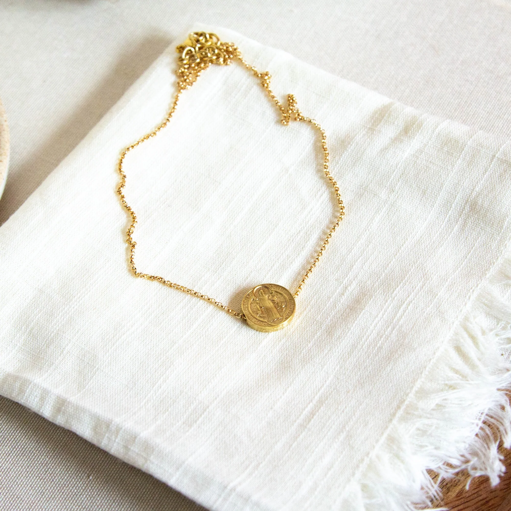 St. Benedict Medal Sliding Bead Necklace - Image 5
