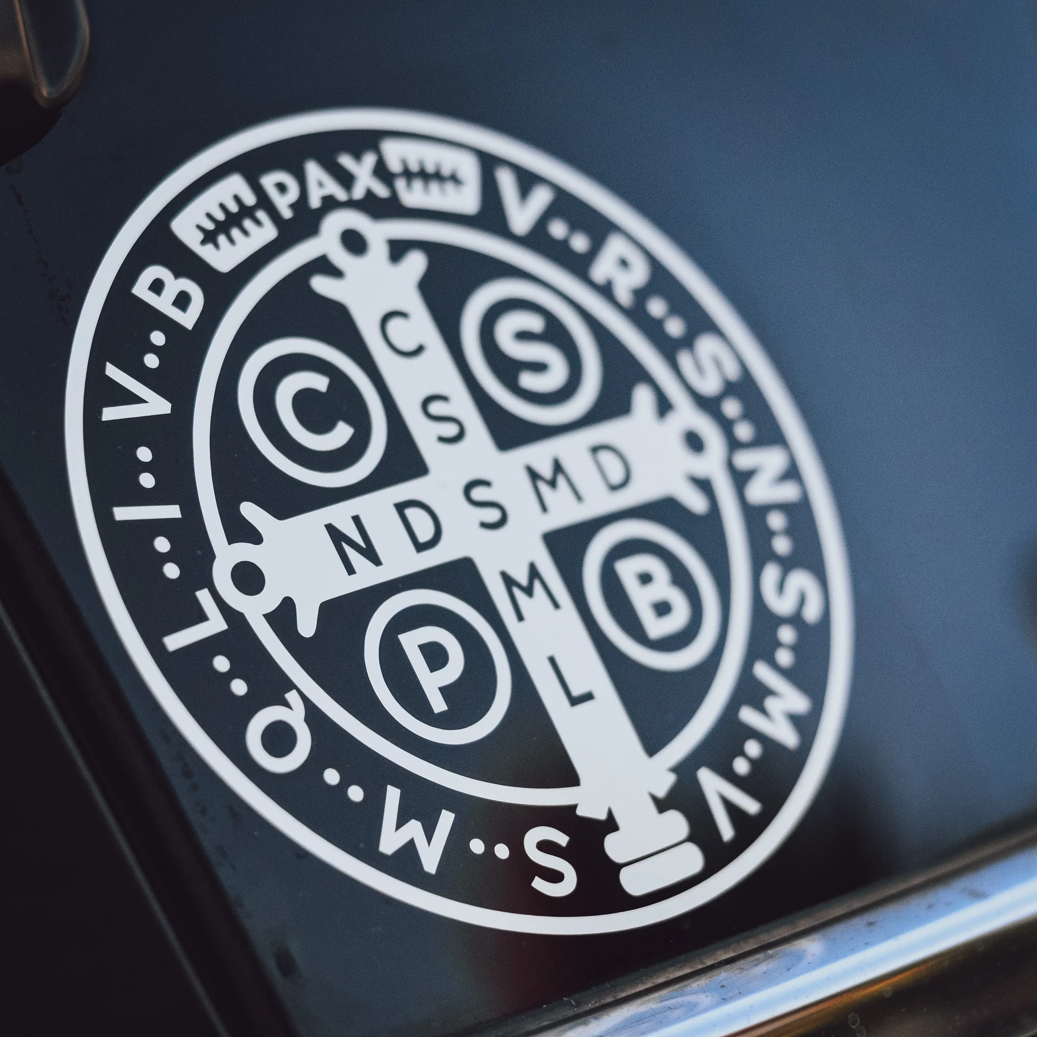 St. Benedict Medal Vinyl Sticker - Image 4