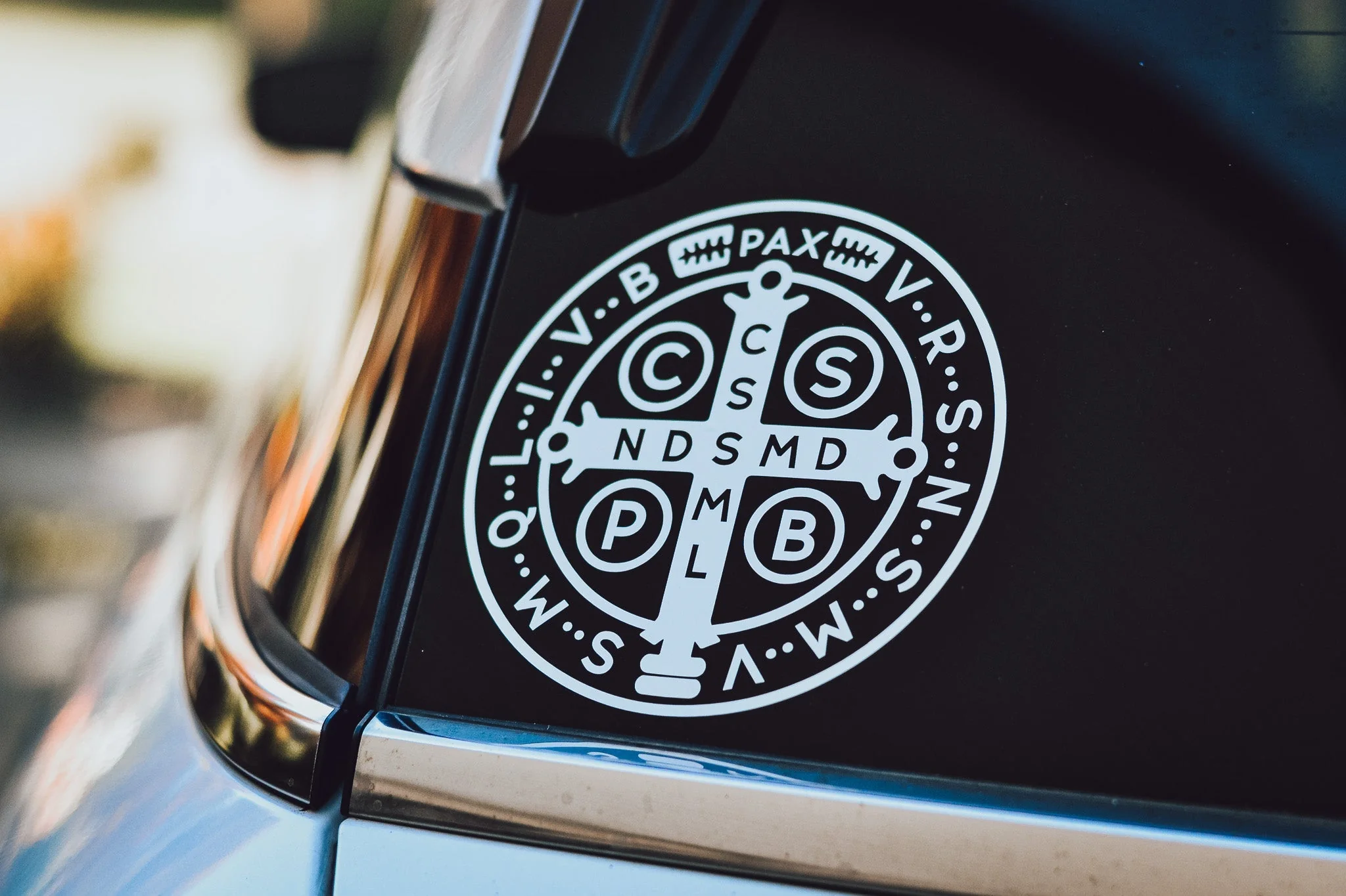 St. Benedict Medal Vinyl Sticker - Image 6