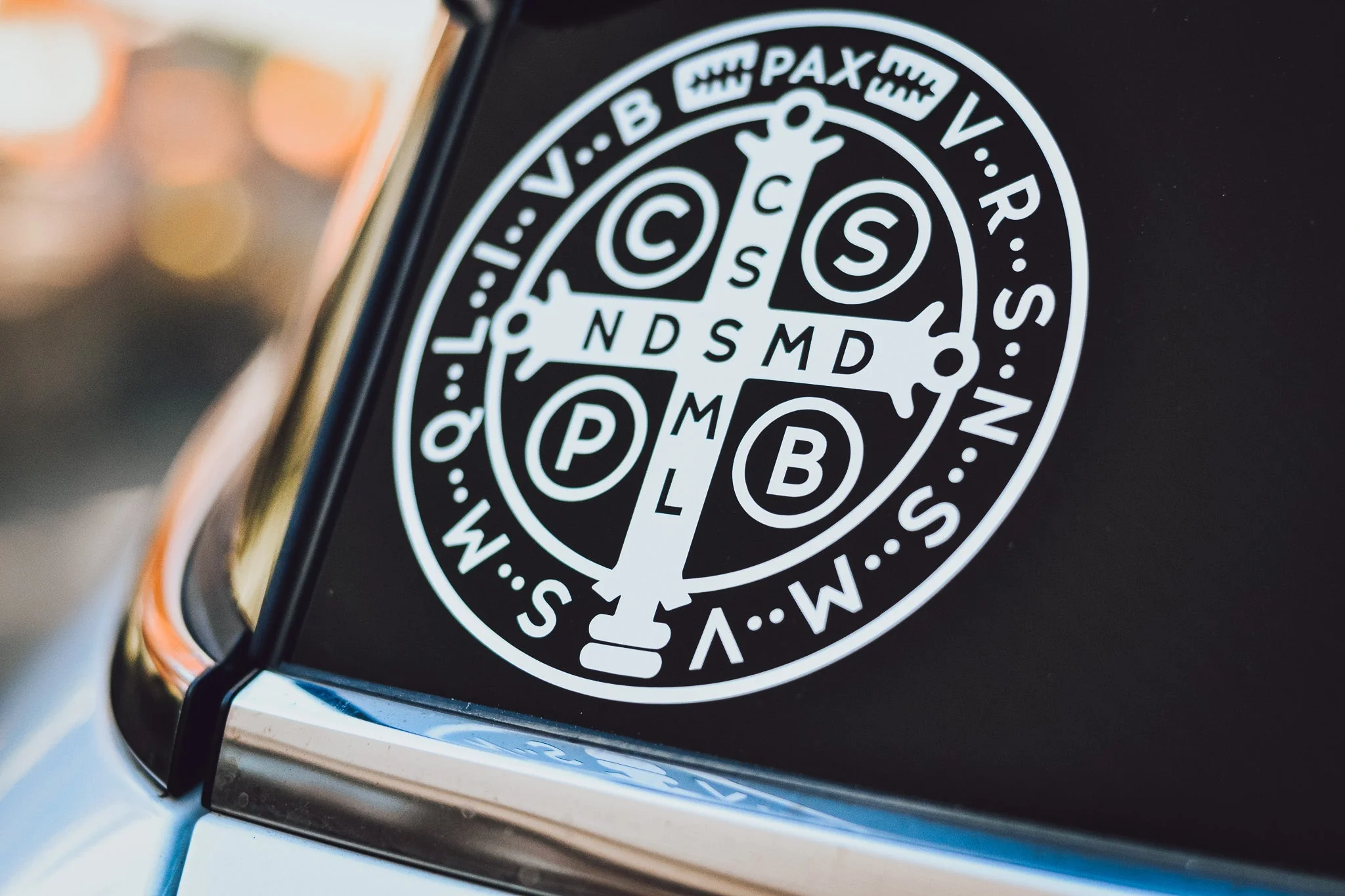 St. Benedict Medal Vinyl Sticker - Image 7