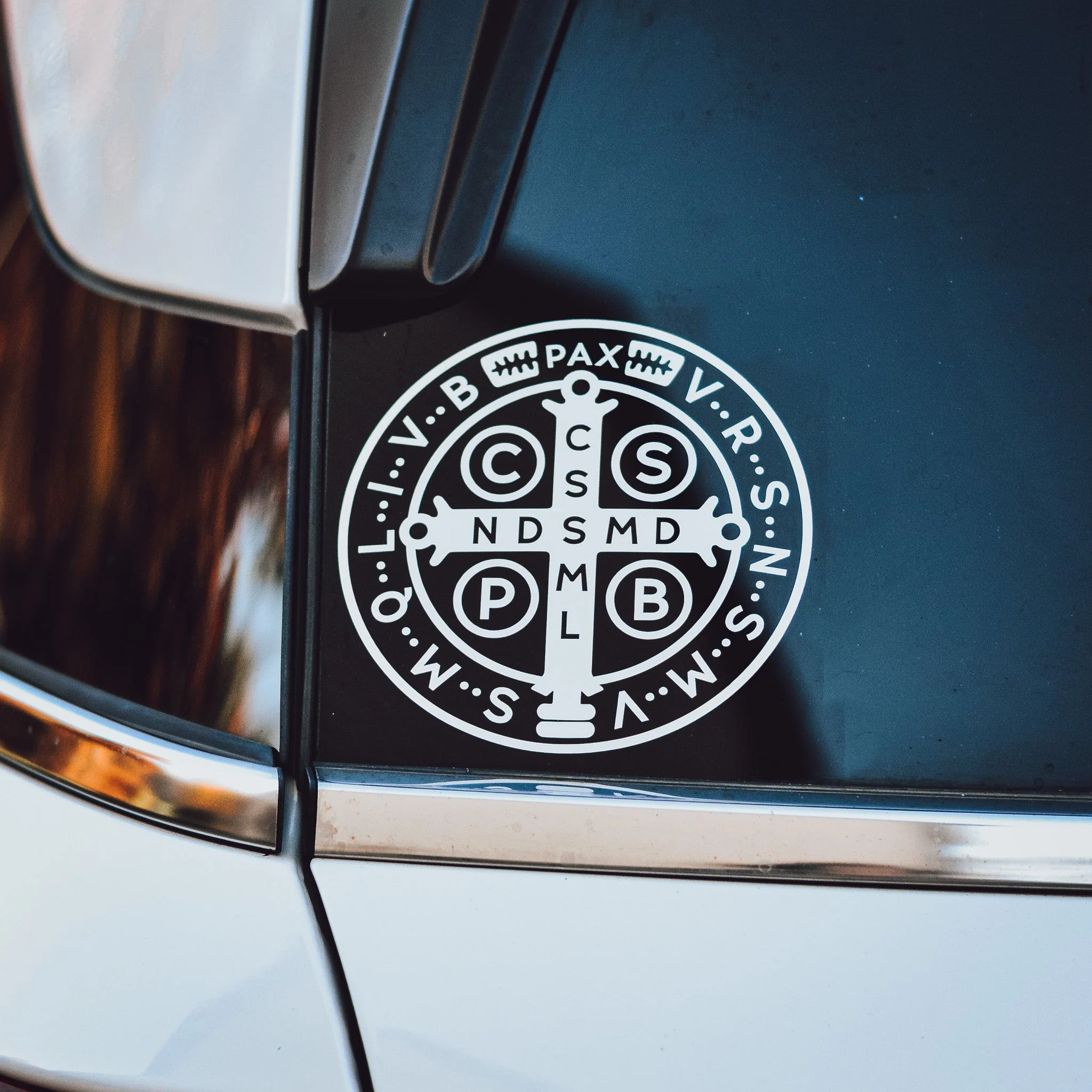 St. Benedict Medal Vinyl Sticker - Image 8