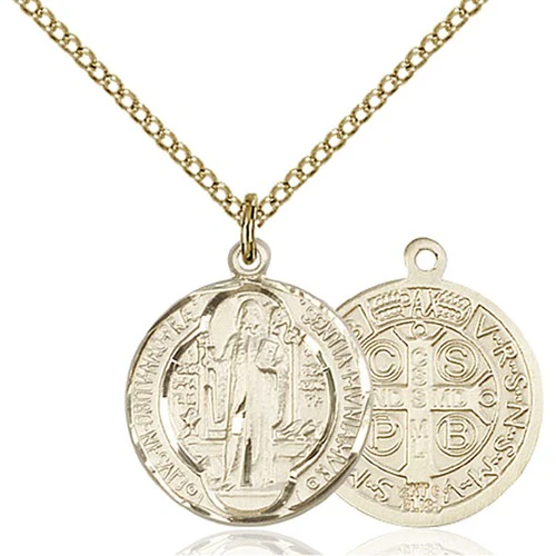 St. Benedict Pendant – 14kt Gold‑Filled