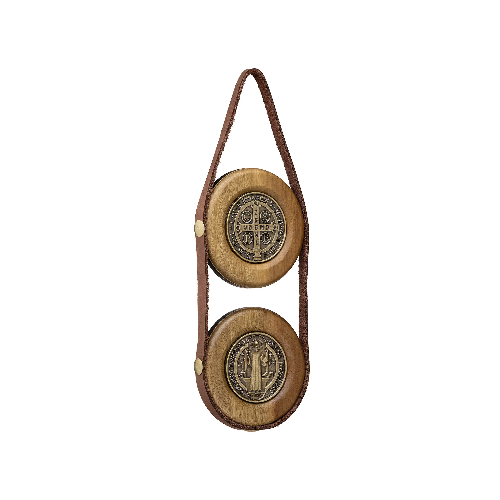 St. Benedict Wood & Leather Home Blessing - Image 2