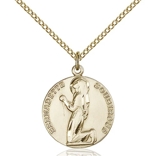 St. Bernadette Pendant, Bliss, 14Kt Gold-Filled