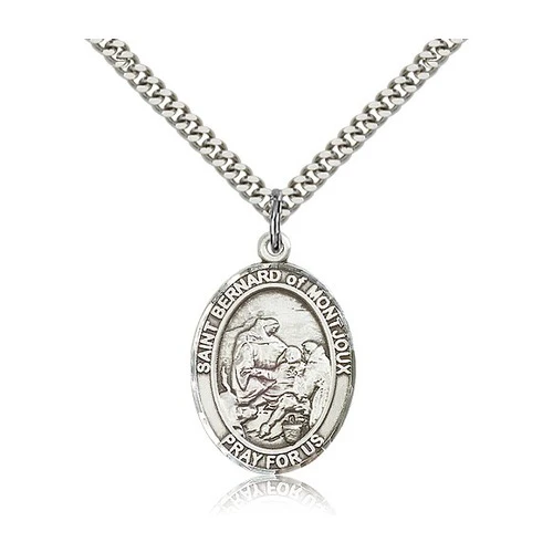 St. Bernard of Montjoux Pendant with Chain, Bliss, Sterling Silver