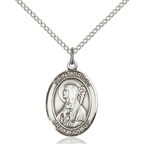 St. Brigid of Ireland Pendant, Bliss, Sterling Silver