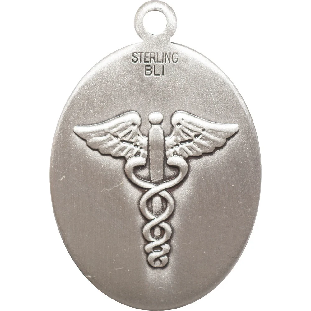 St. Camillus of Lellis Pendant with Chain, Bliss, Sterling Silver - Image 2