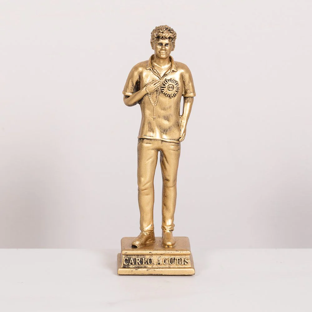 St. Carlo Acutis Cold Cast Bronze Statue - 6"