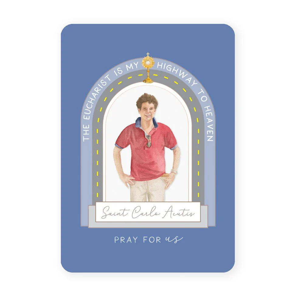 St. Carlo Acutis Highway to Heaven Prayer Card