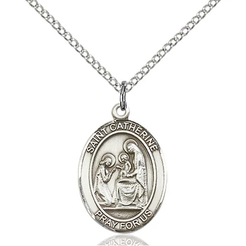 St. Catherine of Siena Pendant, Bliss, Sterling Silver