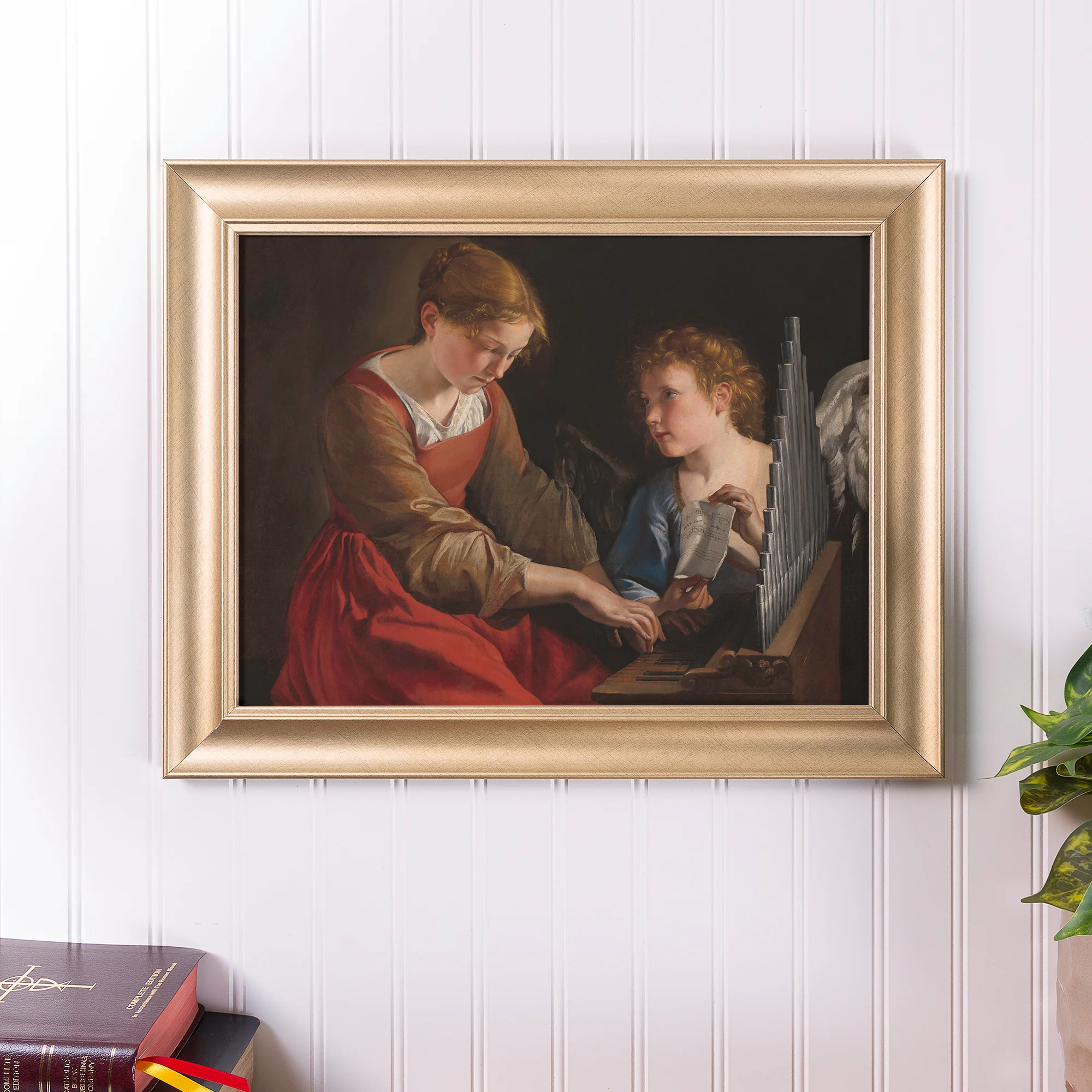 St. Cecilia Antique Gold Framed Print - Multiple Sizes - Image 3