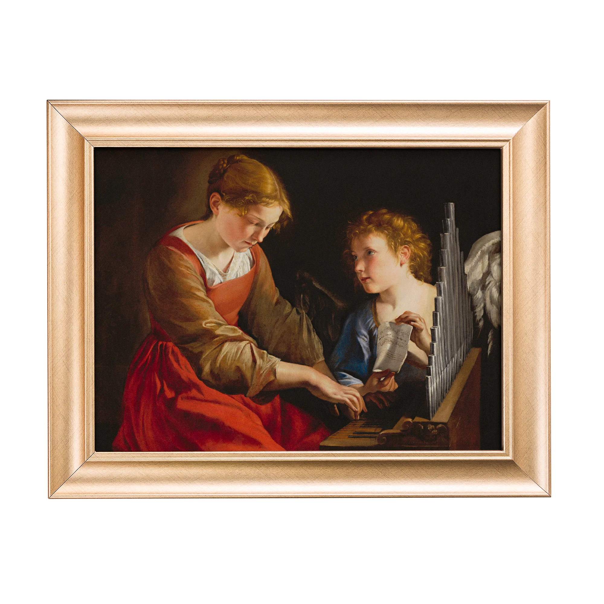 St. Cecilia Antique Gold Framed Print - Multiple Sizes - Image 4