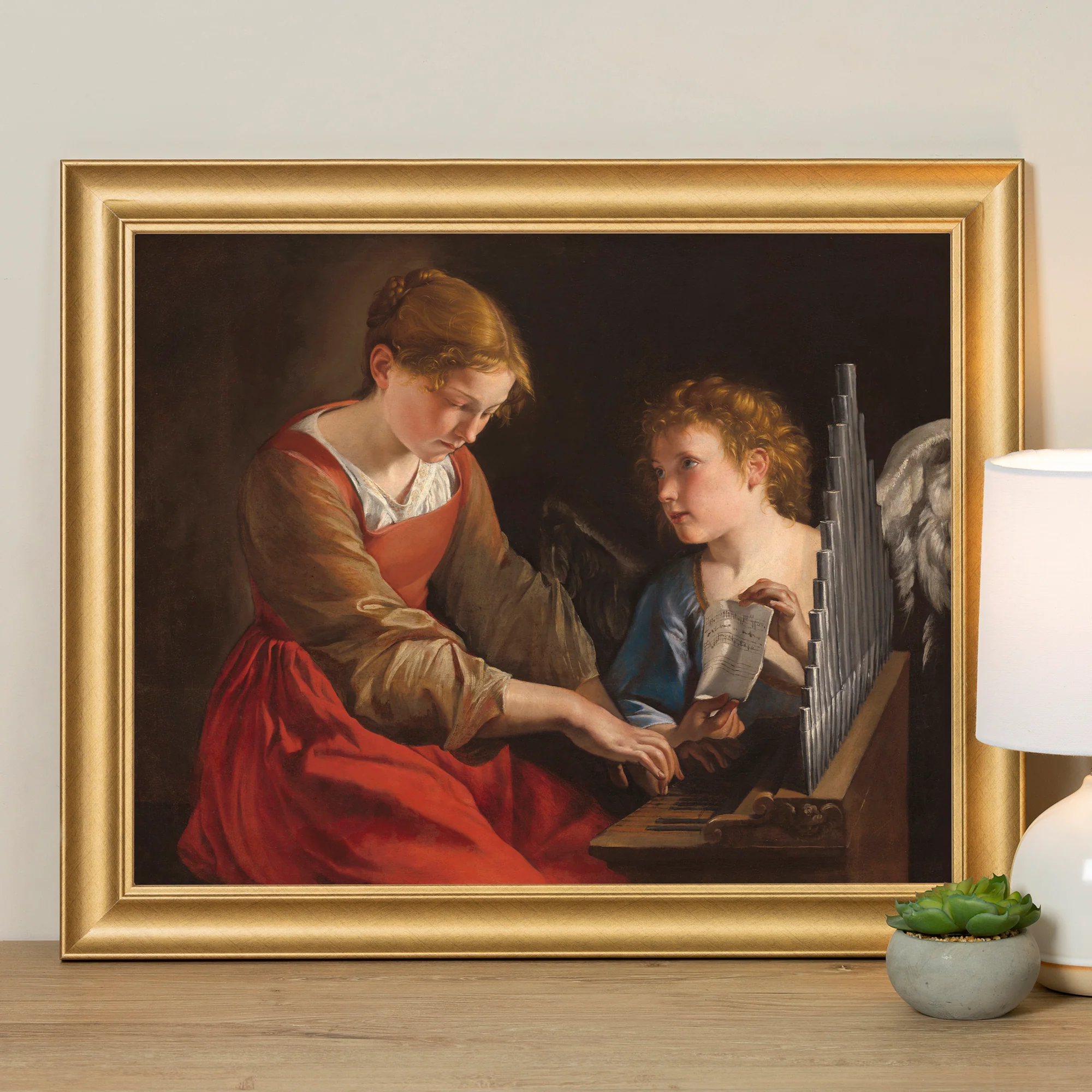 St. Cecilia Antique Gold Framed Print - Multiple Sizes - Image 5