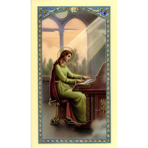 St. Cecilia Laminated Prayer Card