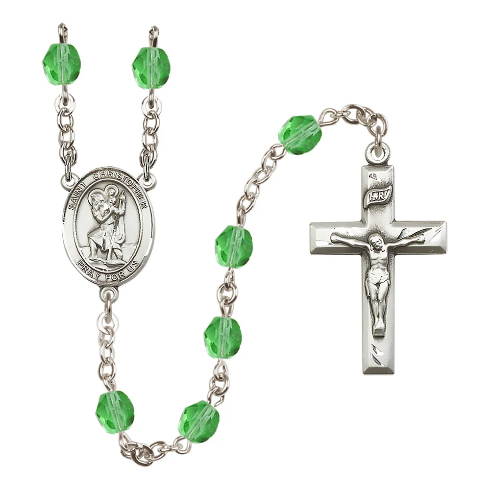 St. Christopher Crystal Birthstone Rosary - Multiple Birthstones - Image 5