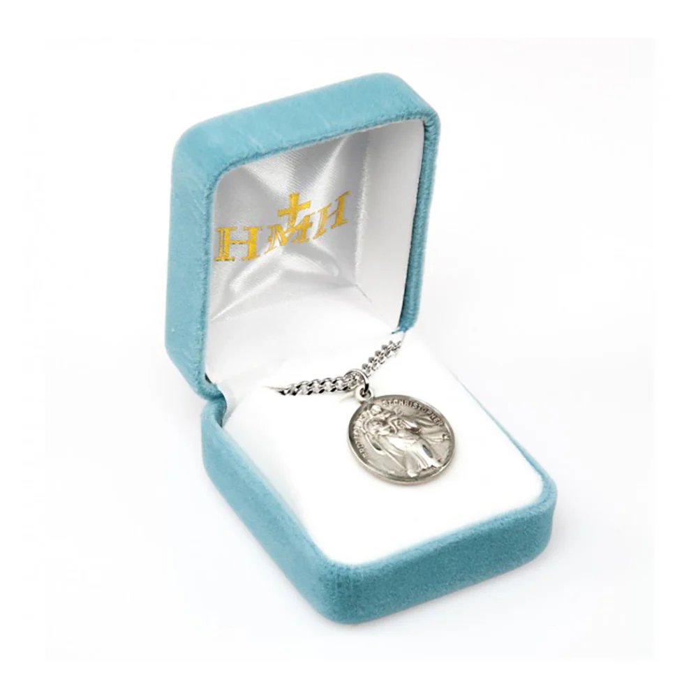 St. Christopher & Raphael Traveler's Protection Necklace - Gold or Silver - Image 3
