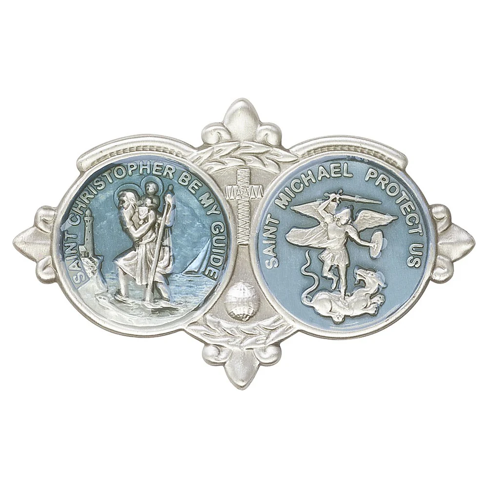 St. Christopher & St. Michael Visor Clip