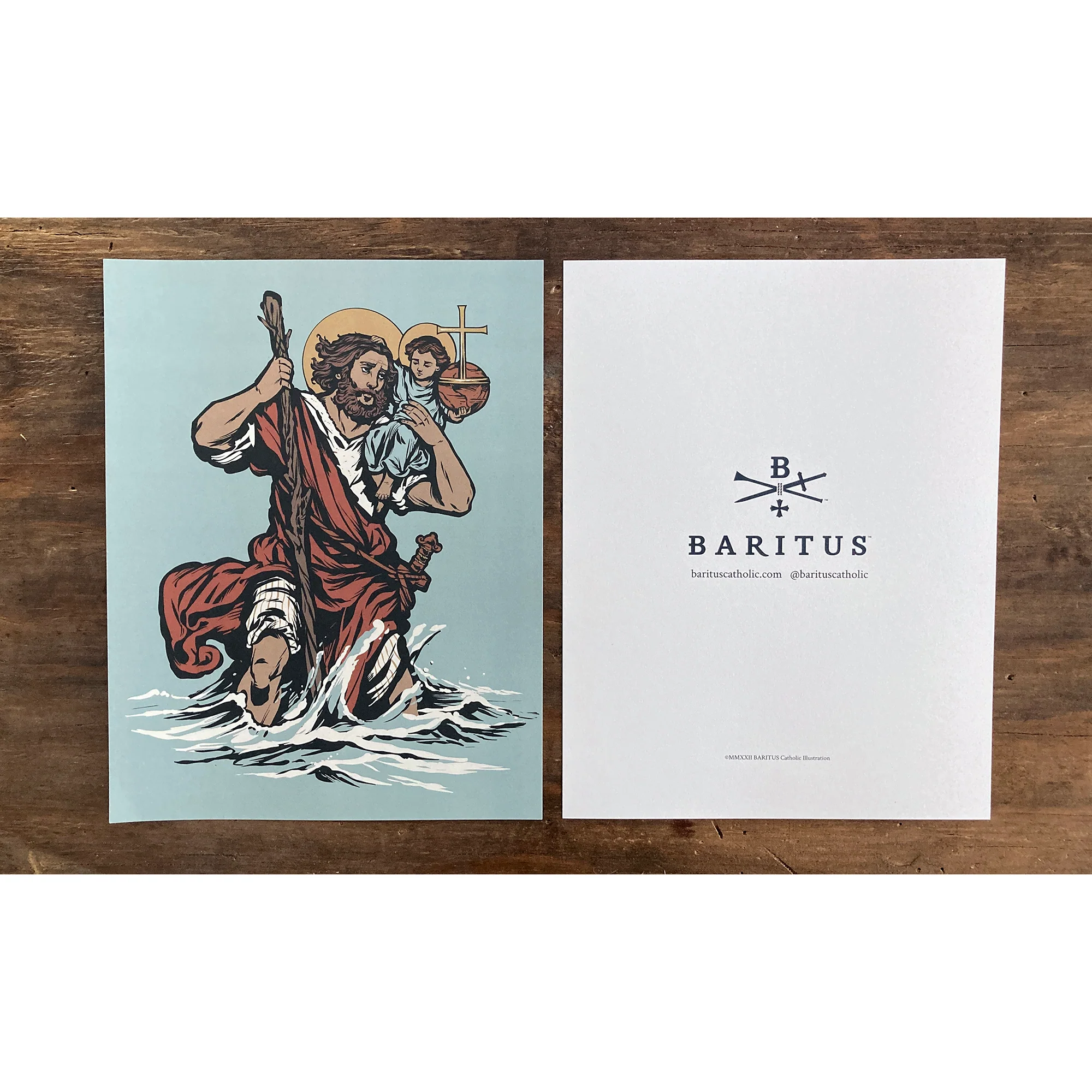 St. Christopher Unframed Print - 8.5" x 11"