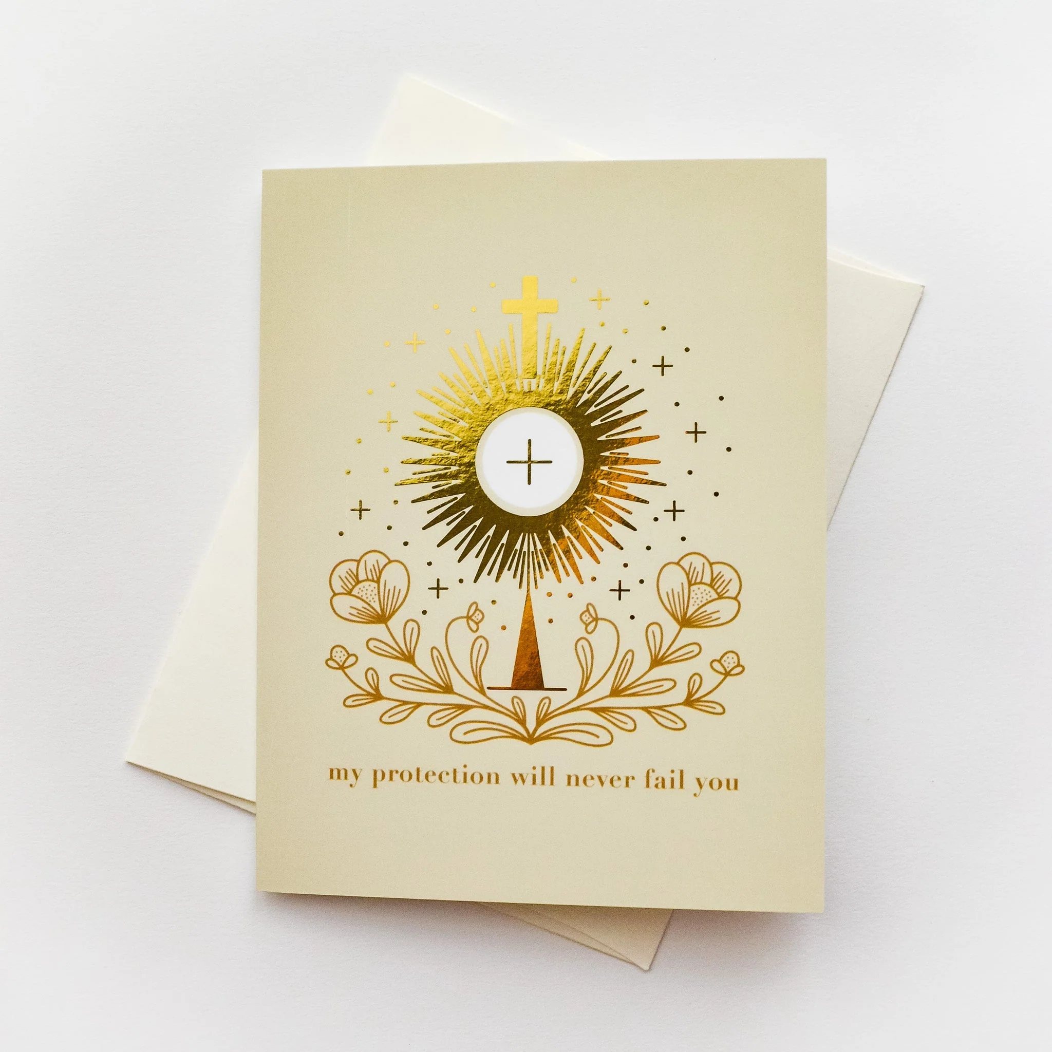 St. Clare of Assisi Monstrance Blank Greeting Card