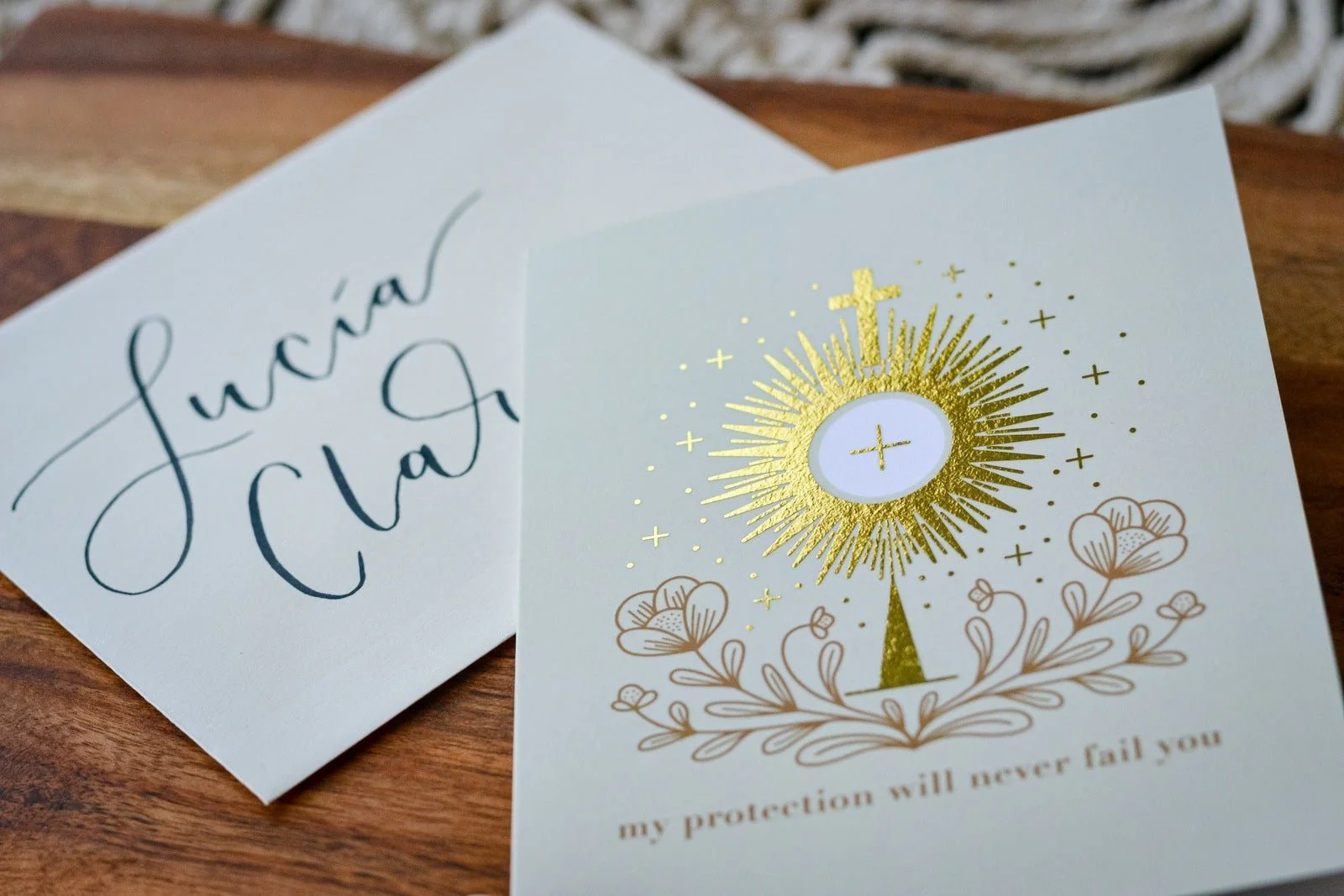 St. Clare of Assisi Monstrance Blank Greeting Card - Image 10