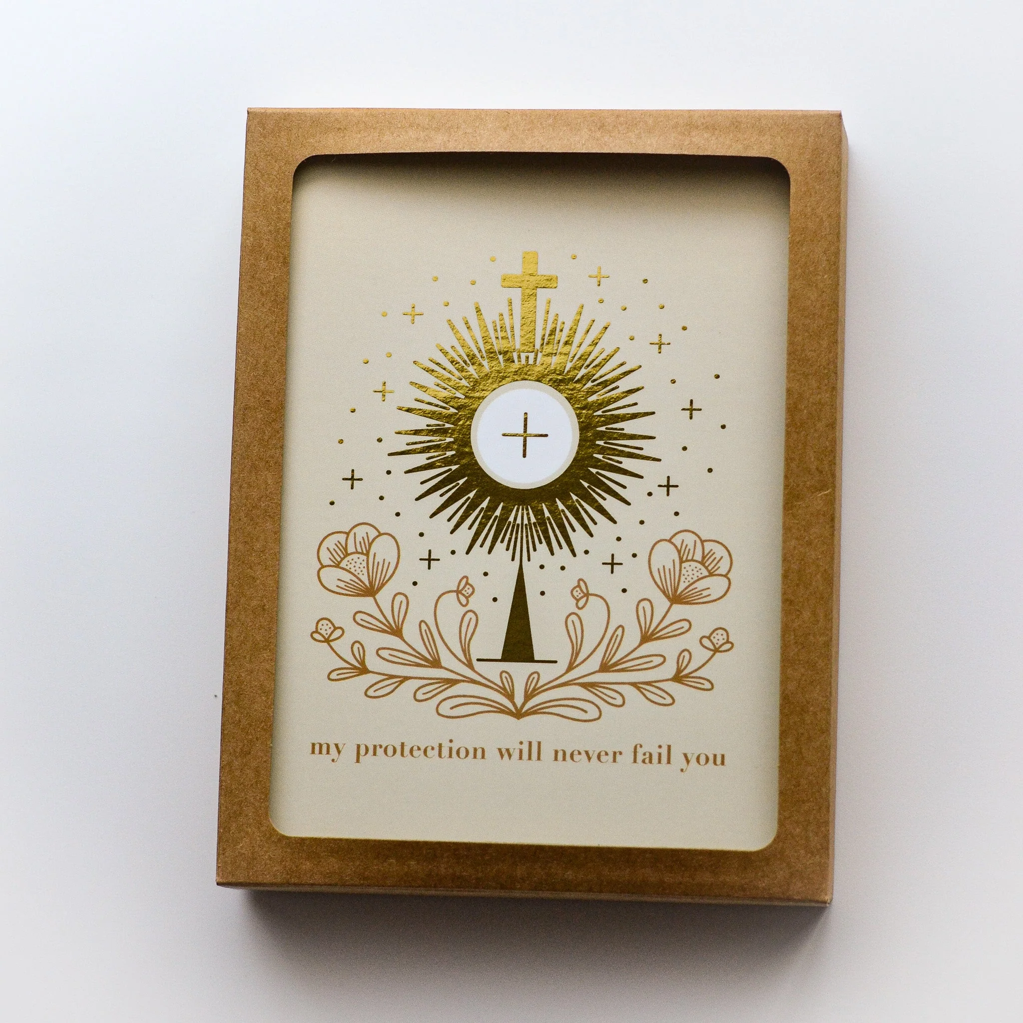 St. Clare of Assisi Monstrance Blank Greeting Card - Image 4