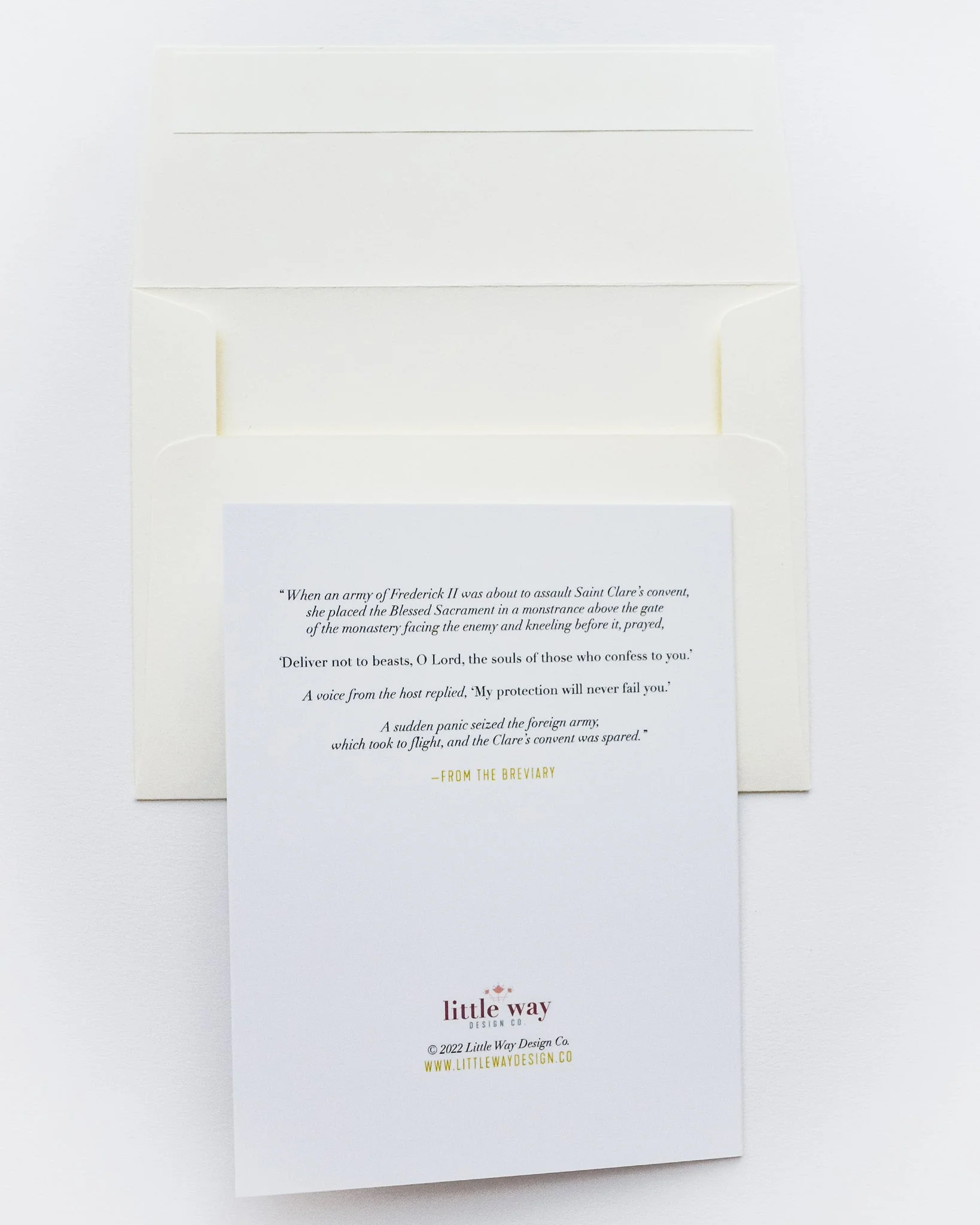 St. Clare of Assisi Monstrance Blank Greeting Card - Image 5