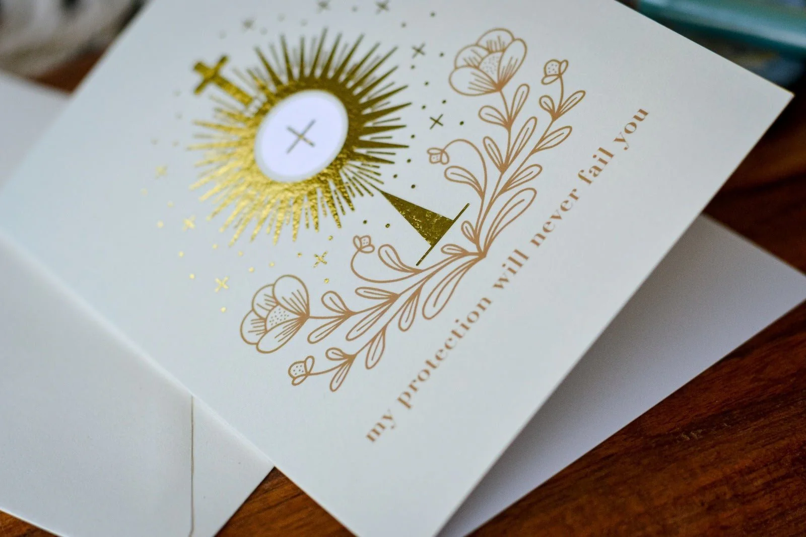 St. Clare of Assisi Monstrance Blank Greeting Card - Image 6