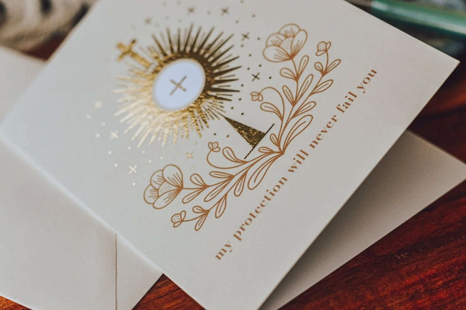 St. Clare of Assisi Monstrance Blank Greeting Card - Image 9