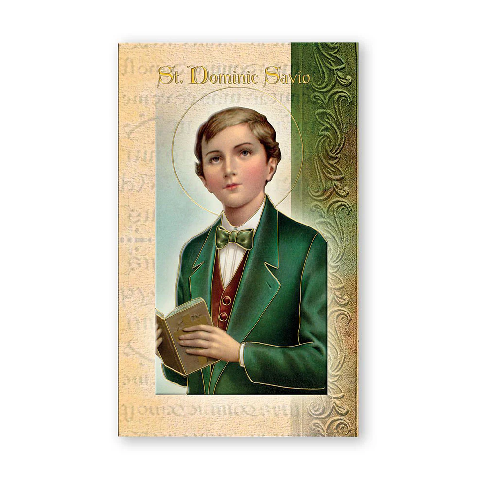 St. Dominic Savio - Mini Lives of the Saints Folded Prayer Card