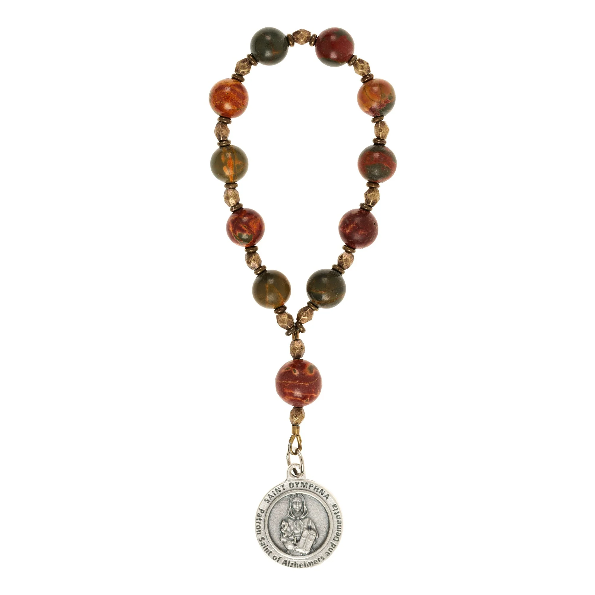 St. Dymphna Alzheimers/Dementia Decade Rosary with Card - Image 3