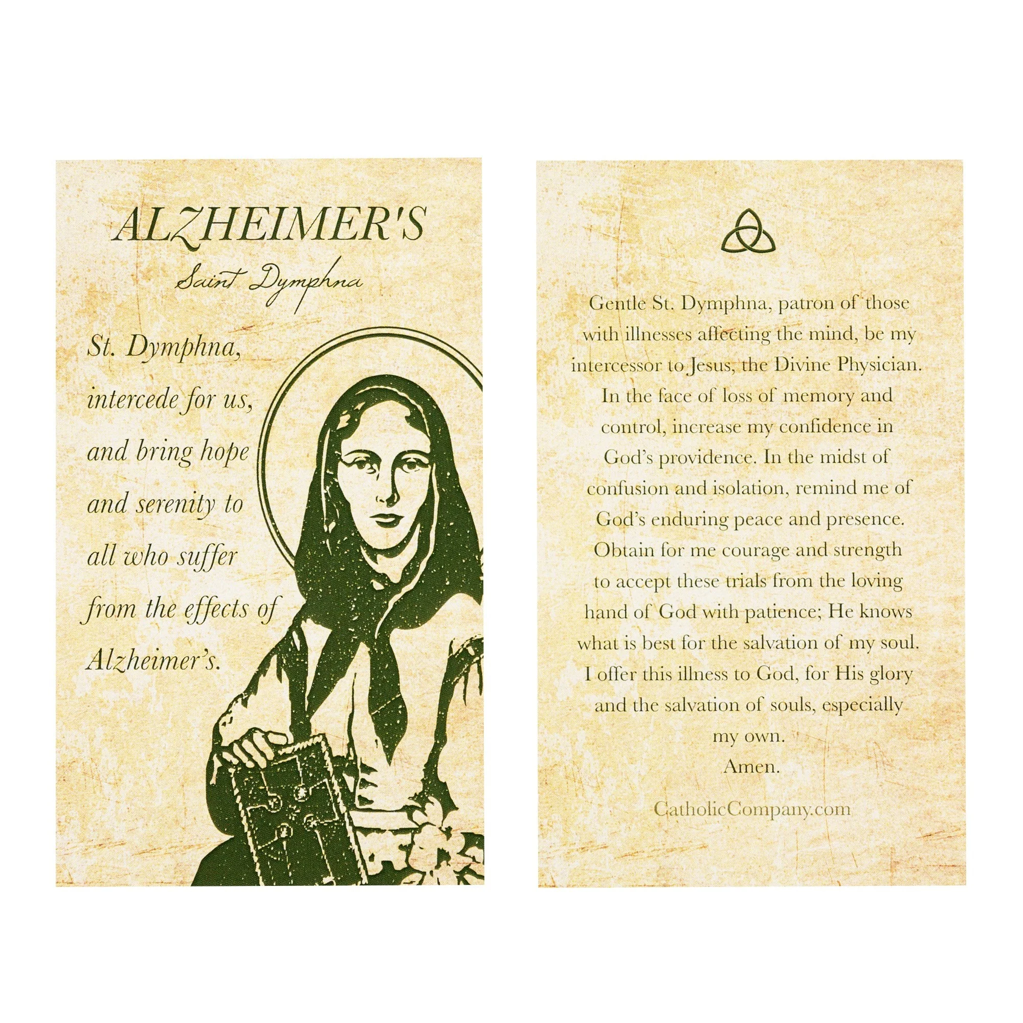 St. Dymphna - Alzheimer's Prayer Card - Image 2