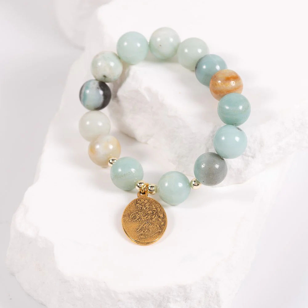 St. Dymphna Amazonite Gemstone Bracelet - Image 5