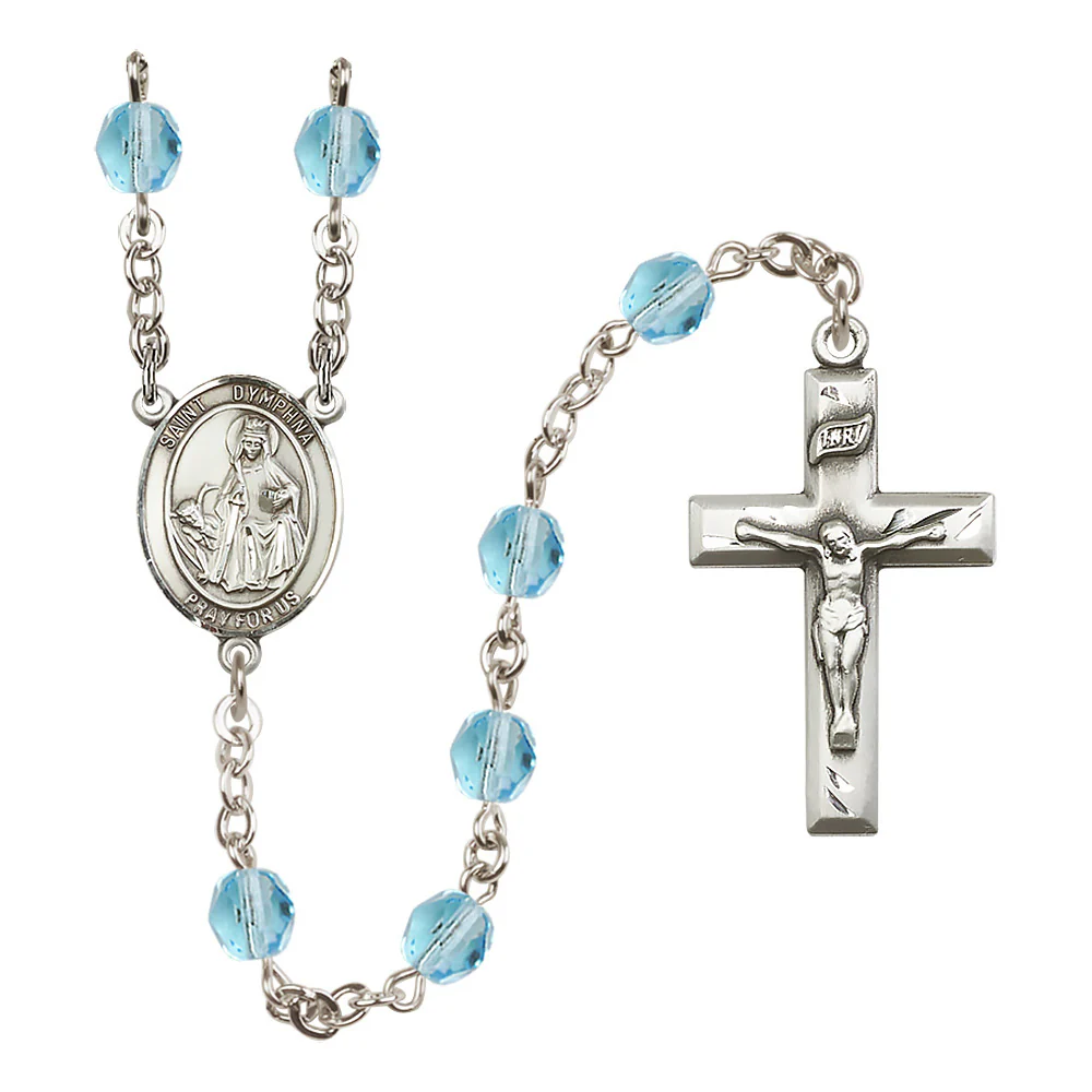 St. Dymphna Crystal Birthstone Rosary - Multiple Birthstones