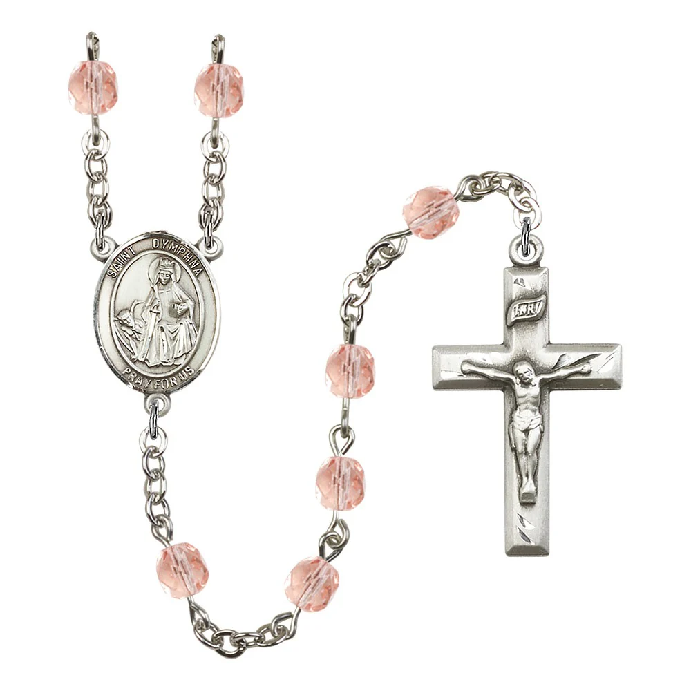 St. Dymphna Crystal Birthstone Rosary - Multiple Birthstones - Image 12