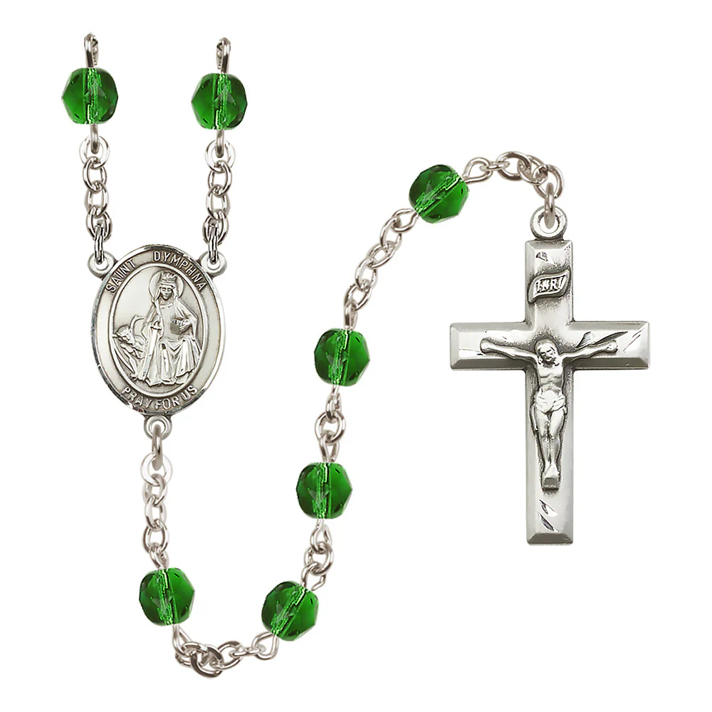 St. Dymphna Crystal Birthstone Rosary - Multiple Birthstones - Image 3