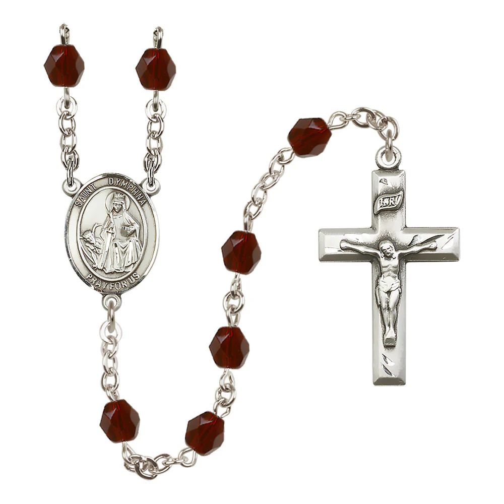 St. Dymphna Crystal Birthstone Rosary - Multiple Birthstones - Image 4