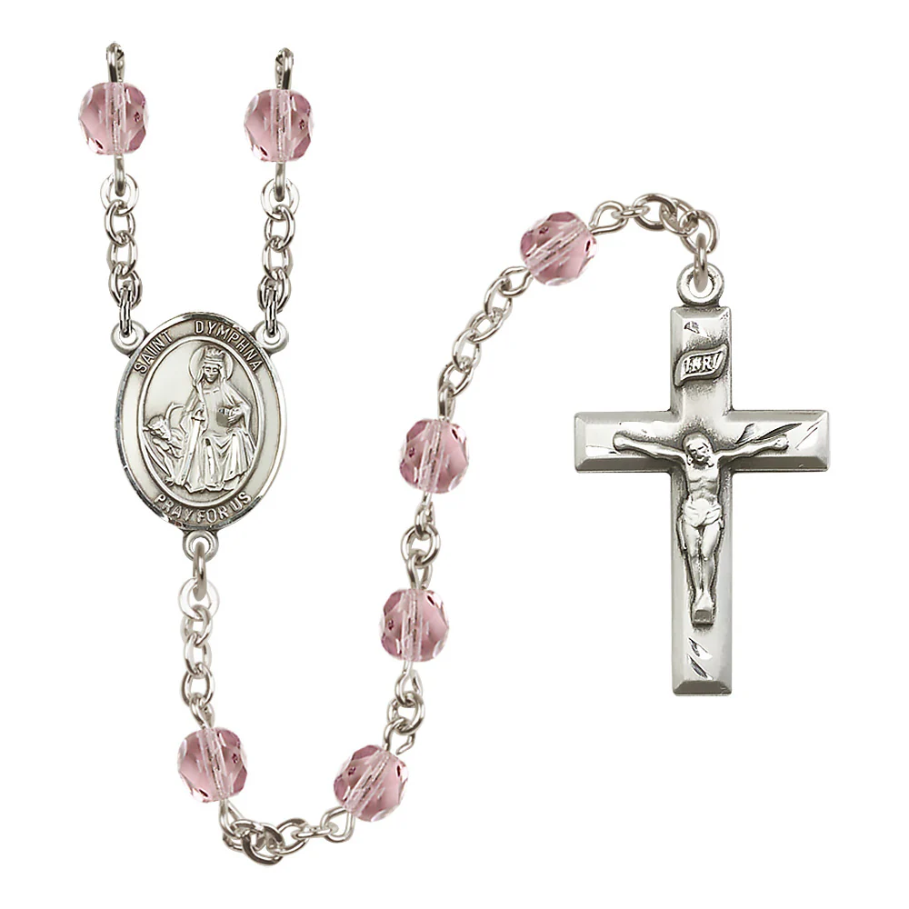 St. Dymphna Crystal Birthstone Rosary - Multiple Birthstones - Image 5