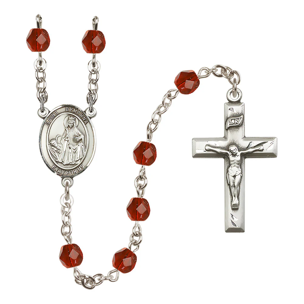 St. Dymphna Crystal Birthstone Rosary - Multiple Birthstones - Image 7