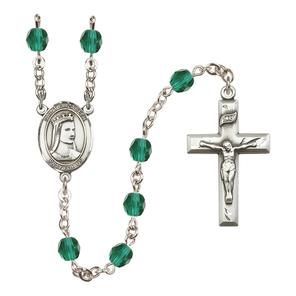 St. Elizabeth of Hungary Crystal Birthstone Rosary - Multiple Birthstones - Image 10